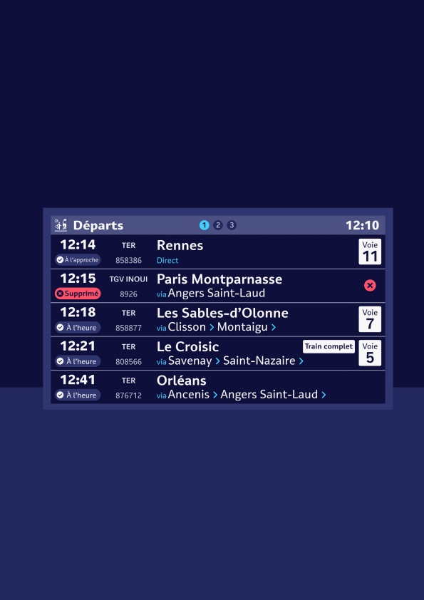SNCF real-time station display redesign